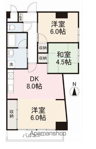 広瀬ロイヤルハイツ(2LDK/3階)の間取り写真