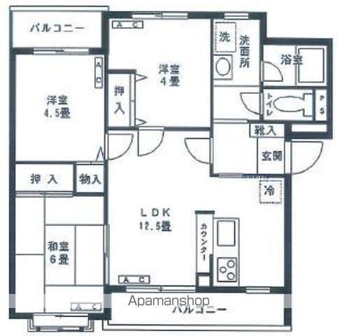 グリーンティラ(3LDK/2階)の間取り写真