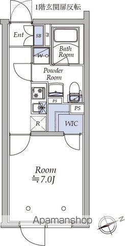 アトリオフラッツ中野新井薬師(1K/2階)の間取り写真