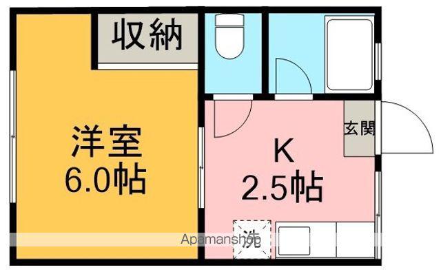 内田ハイツA棟(1K/2階)の間取り写真