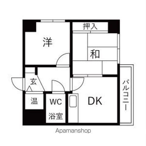 シャンボール植物園第2(2DK/5階)の間取り写真