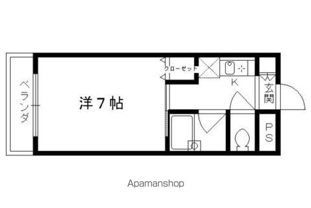 KS COURT(1K/4階)の間取り写真