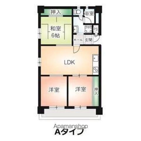 ハイツ東桜(3LDK/7階)の間取り写真