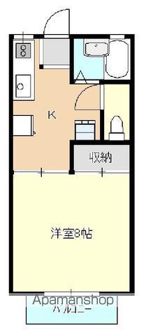 桜下ハイツ B(1DK/2階)の間取り写真