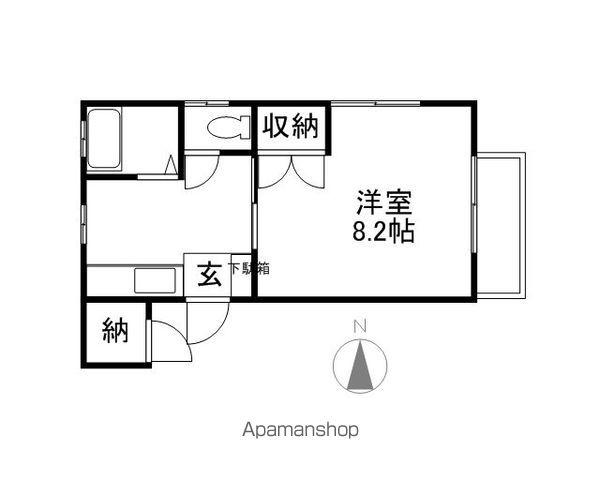 ハイツサザン(1K/1階)の間取り写真
