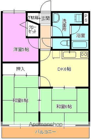 コートリビエール(3DK/3階)の間取り写真