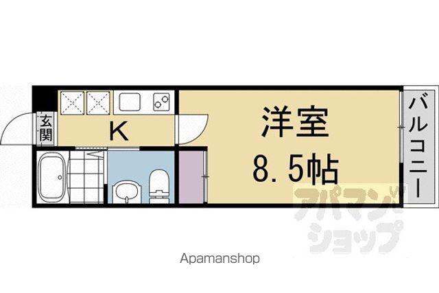 KAMO RIVER 清水五条(1K/1階)の間取り写真