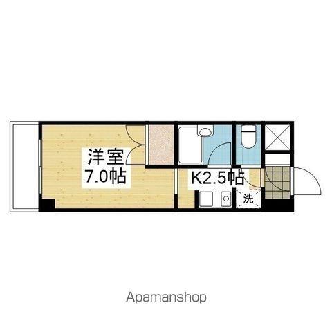 ラ・パルフェ・ド・ユーリスミー(1K/3階)の間取り写真