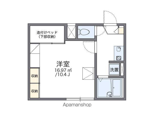 レオパレス稲荷町(1K/2階)の間取り写真