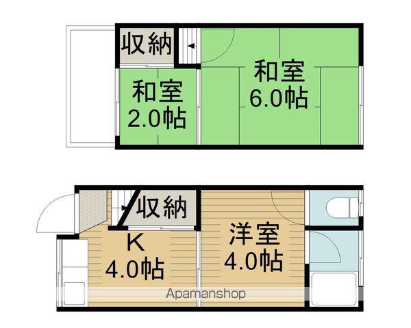 江瀬美町連棟(3K/1階)の間取り写真