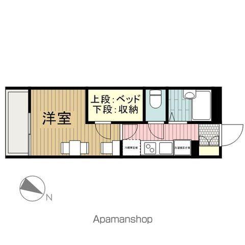 レオパレスALFACITY H(1K/3階)の間取り写真