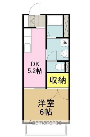 フレグランス馬見塚A(1DK/2階)の間取り写真