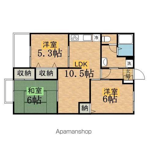 サンモール神明(3LDK/1階)の間取り写真