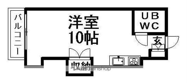 ヴァンド-ム菊水(ワンルーム/4階)の間取り写真
