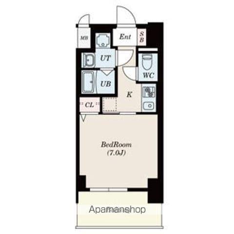 S-RESIDENCE浄心イースト(1K/11階)の間取り写真