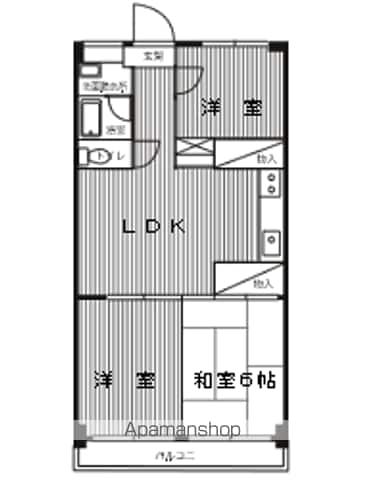 グランドパレスNS1(3LDK/4階)の間取り写真