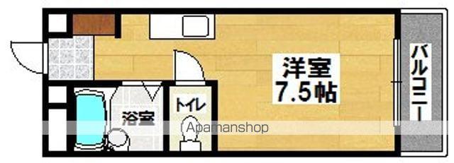 スプリングコート(1K/3階)の間取り写真