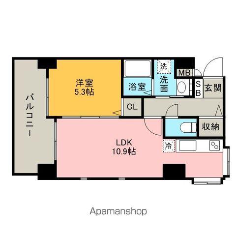 ウイングコートA館(1LDK/4階)の間取り写真