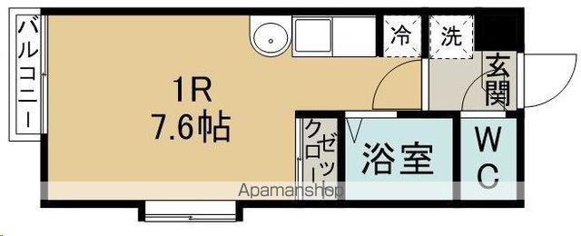 アイショウヴィラ国見(ワンルーム/2階)の間取り写真