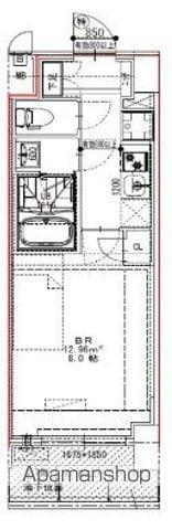 S-RESIDENCE錦糸町パークサイド(1K/6階)の間取り写真