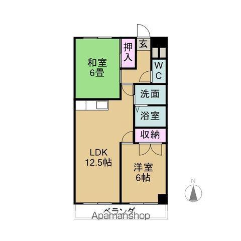 シティハイツきむら(2LDK/2階)の間取り写真