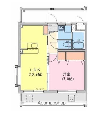 M10.牟田町Ⅰ(1LDK/3階)の間取り写真