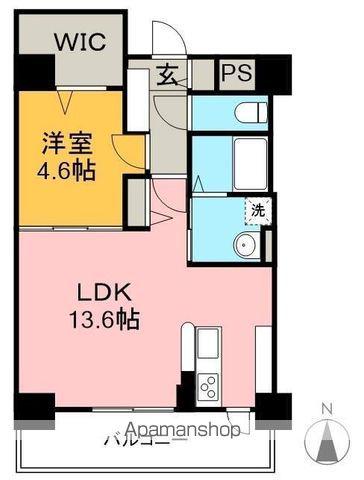 山中ハイツⅣ(1LDK/2階)の間取り写真