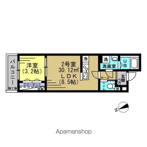TOWNHOUSEⅤ(1LDK/1階)の間取り写真