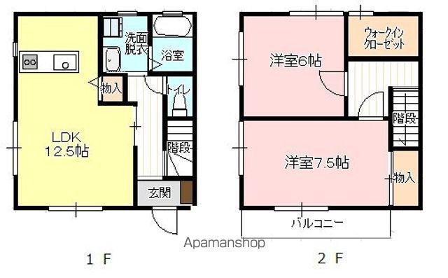 MMSシャトー B棟(2LDK/1階)の間取り写真