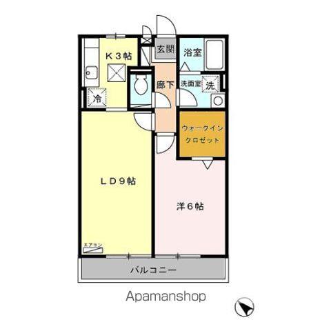 リヴェール・エスト(1LDK/1階)の間取り写真