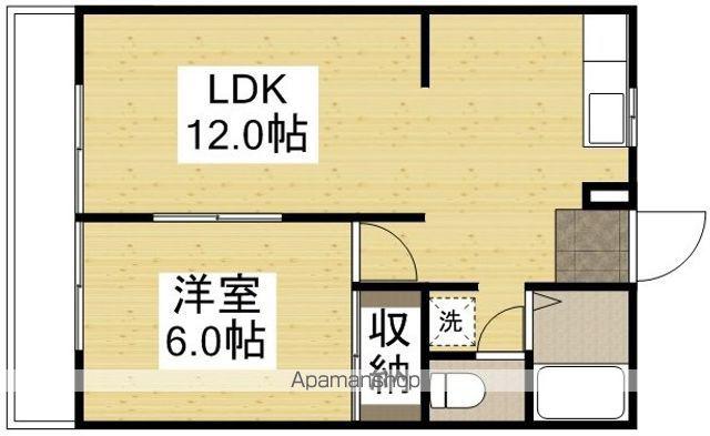 サンライフ中庄Ⅰ(1LDK/2階)の間取り写真