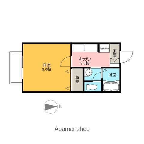アヴニールロイヤル(1K/1階)の間取り写真