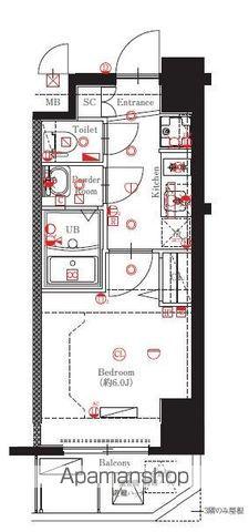 MAXIV名古屋(1K/9階)の間取り写真