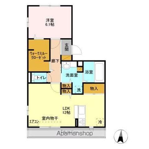 パーク根郷(1LDK/3階)の間取り写真