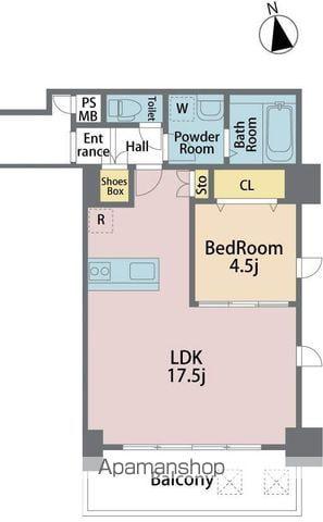 プレシャス・ロジェ 公園前(1LDK/7階)の間取り写真