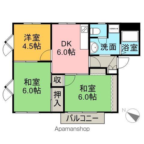 サンチェリオ(3DK/2階)の間取り写真