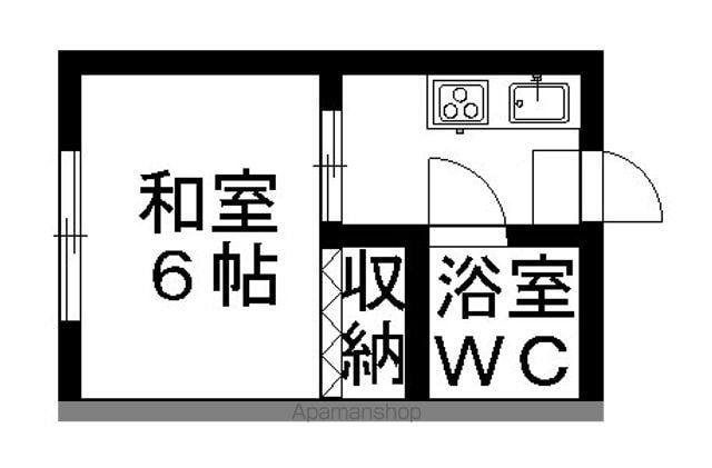 レジデンシア谷口(1K/2階)の間取り写真