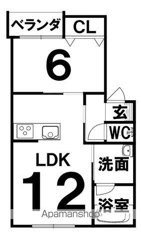 西6南29MS(1LDK/3階)の間取り写真
