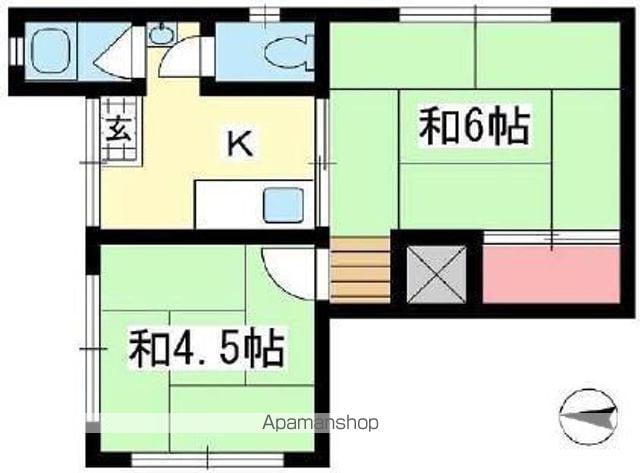藤マンション(2K/2階)の間取り写真