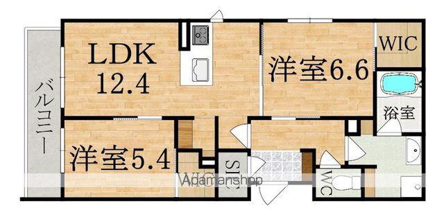 SHAMAISON GRANDE 北郡山シャーメゾン グランデ(2LDK/2階)の間取り写真