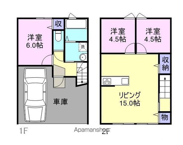 HOOKED HOUSE 一條(3LDK/2階)の間取り写真
