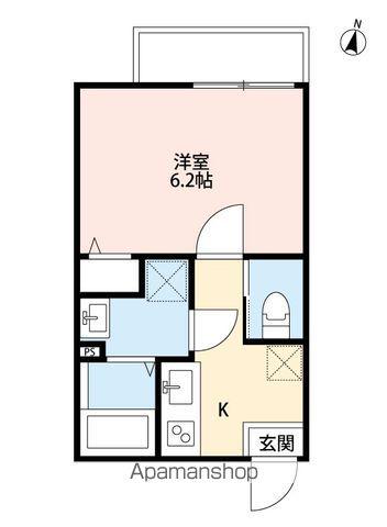 ラフレーズゆりの木(1K/2階)の間取り写真