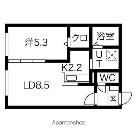 LAVENDER TERRACE(1LDK/1階)の間取り写真