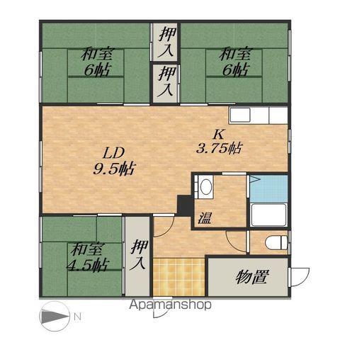 緑苑住宅東棟(3LDK)の間取り写真