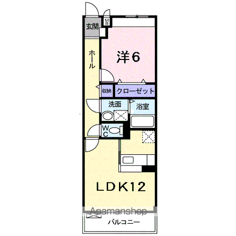 パークアヴェニュー(1LDK/2階)の間取り写真