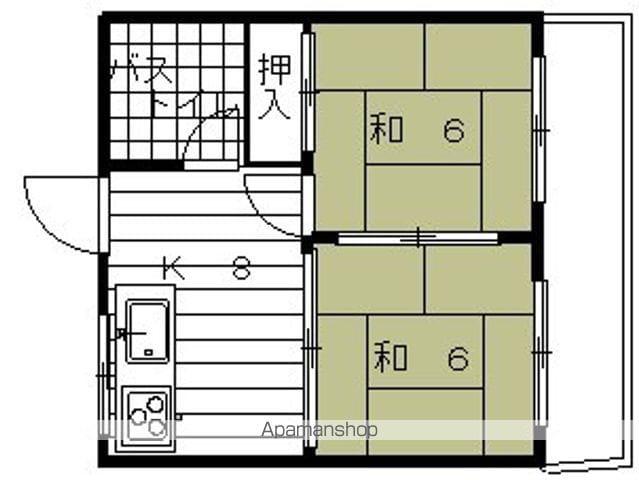 サンアパート(2DK/3階)の間取り写真