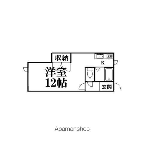 ハイツエルム(1K/2階)の間取り写真