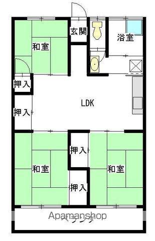 小松ビル(3LDK/3階)の間取り写真