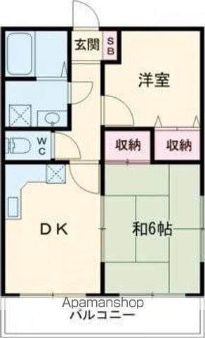 ファミール三本松(2DK/2階)の間取り写真
