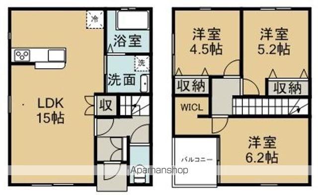 高徳線 佐古駅 徒歩23分 2階建 築11年(3LDK)の間取り写真